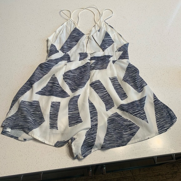 Akira Navy Print Romper - Picture 3 of 3